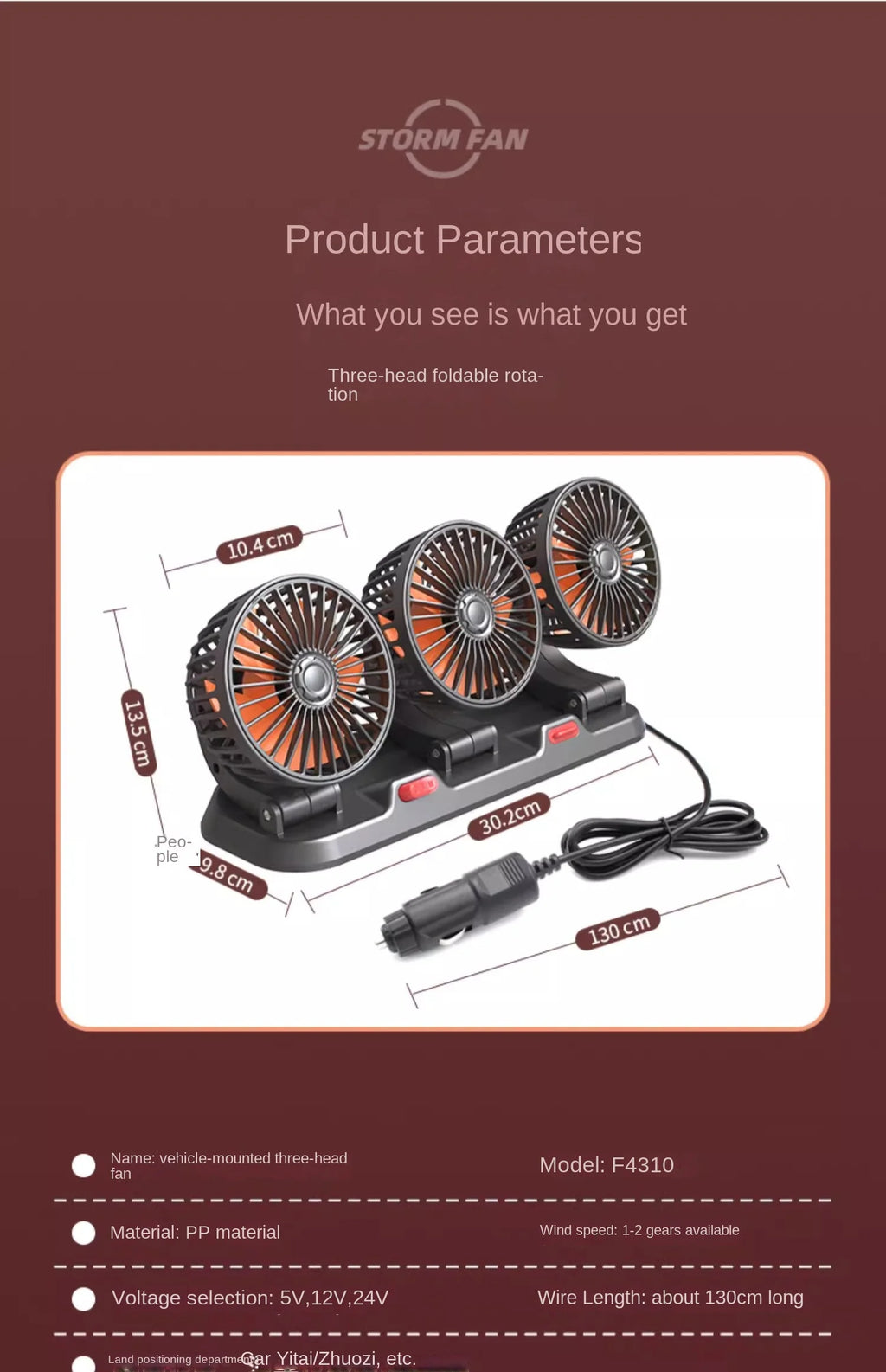 Car Fan 360° Adjustable