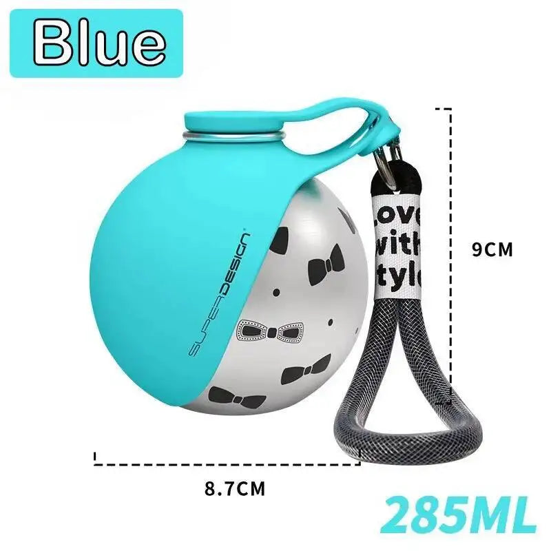 Dogs Drinking Bottle with Silicone Bowl