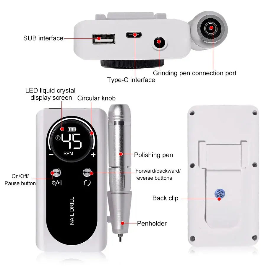 Electric Portable Nail Drill