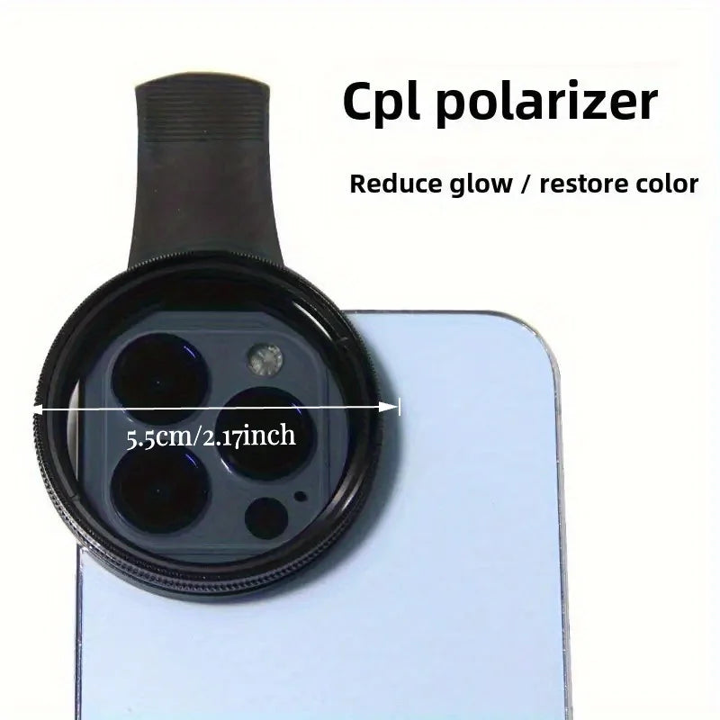 52mm Clip-On Cpl Lens Filter