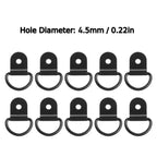 10Pcs D Rings Tie