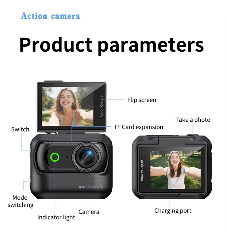 4K Mini POV Magnetic Sports Camera