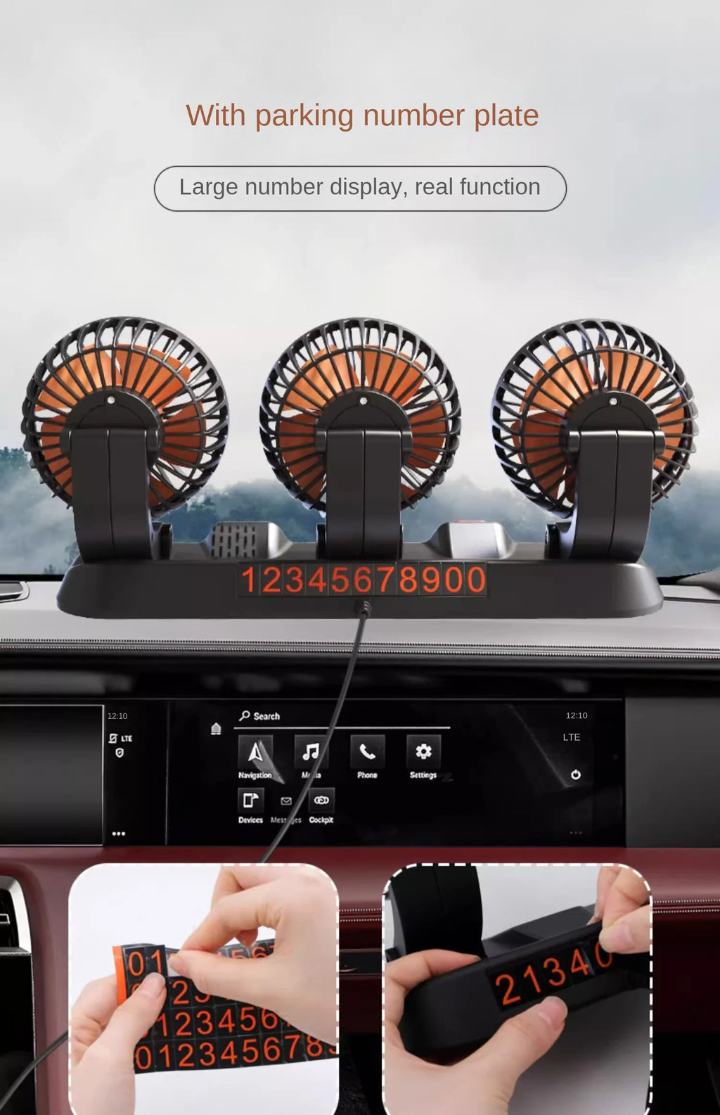 Car Fan 360° Adjustable