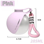Dogs Drinking Bottle with Silicone Bowl