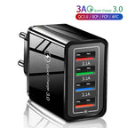 3A USB Charger 4 Port USB Quick Charge