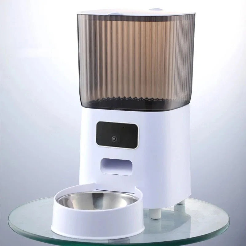 5L Double Bowls  Cat Feeder With Camera
