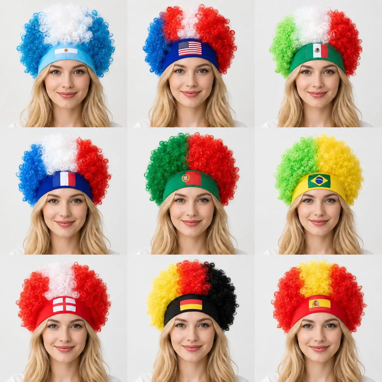 2026 World Cup Curly Wig