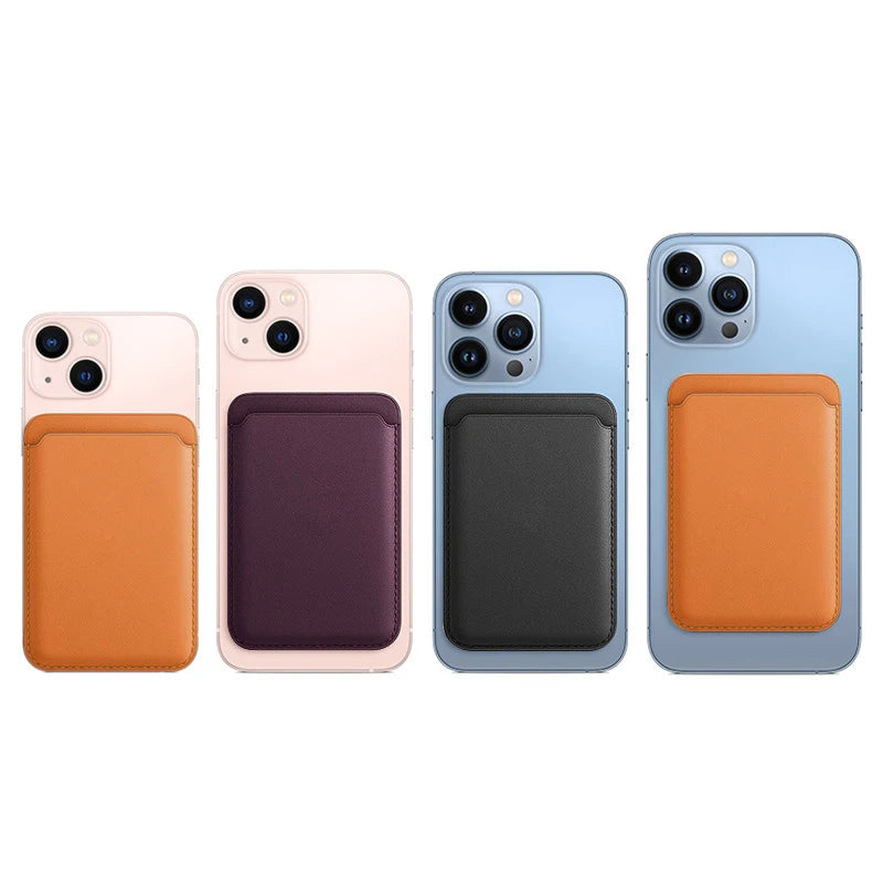 Magnetic Leather Wallet Case