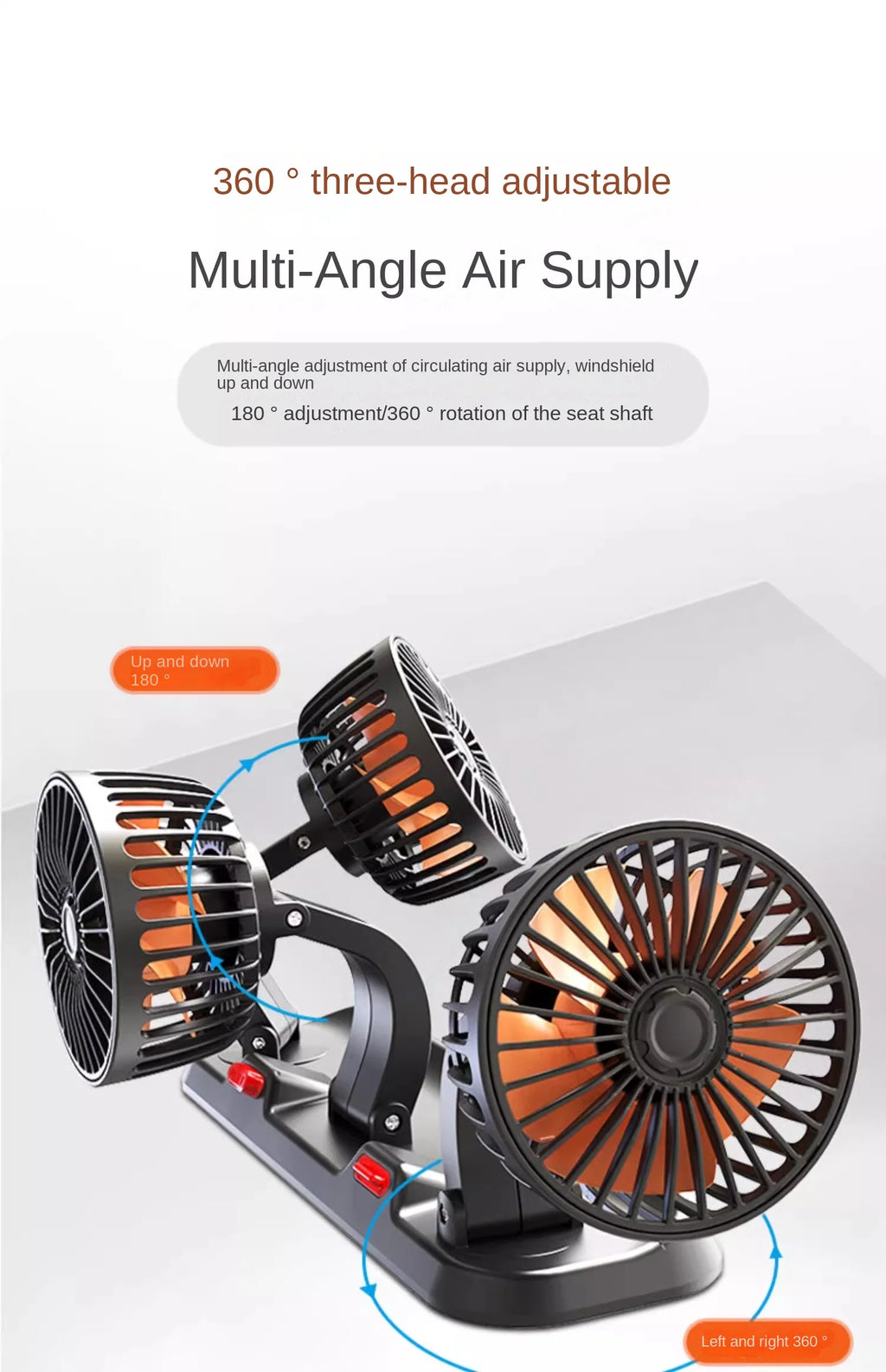 Car Fan 360° Adjustable