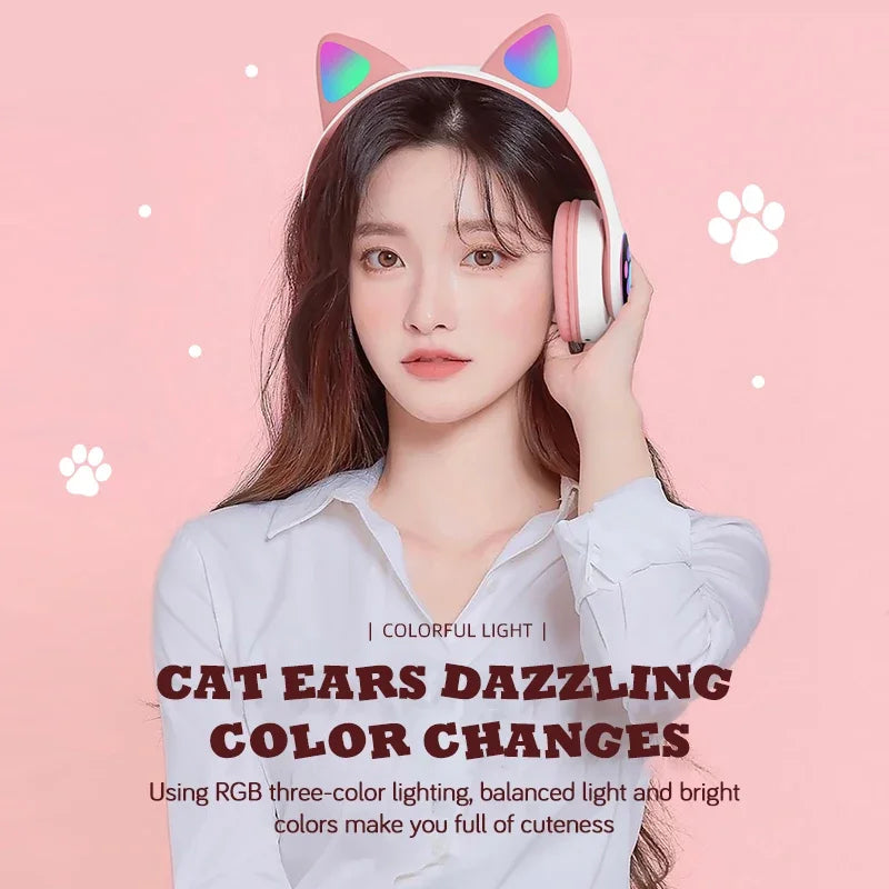 Cute Cat Ears Headphone