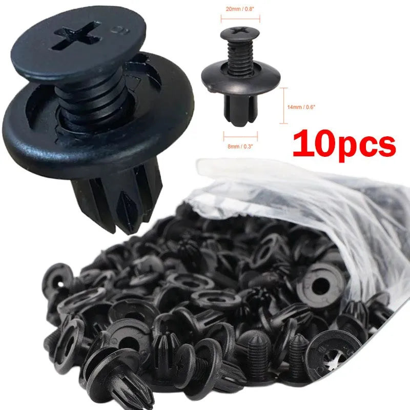 5/100pcs 8mm Plastic Rivets Fasteners Screw