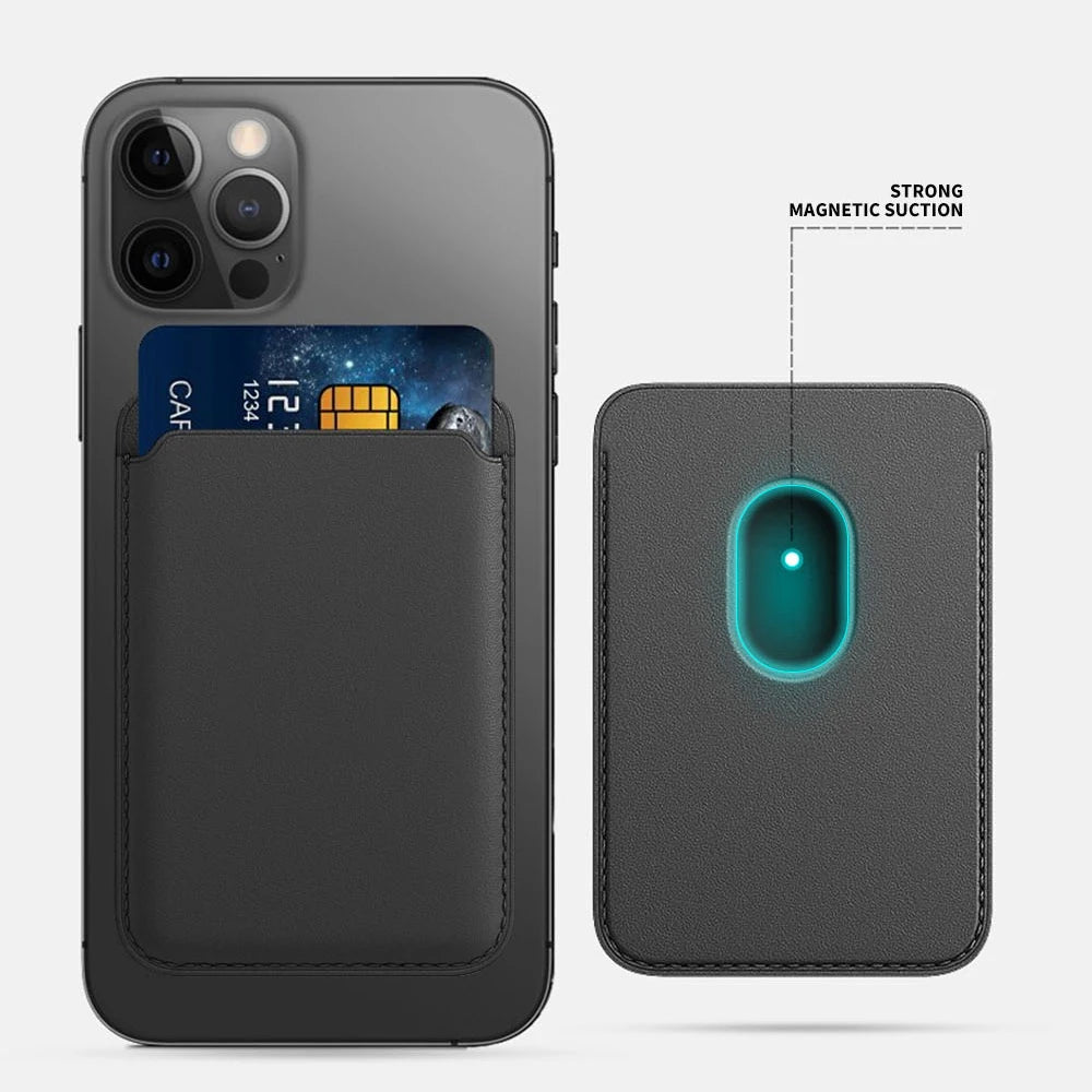 Magnetic Leather Wallet Case