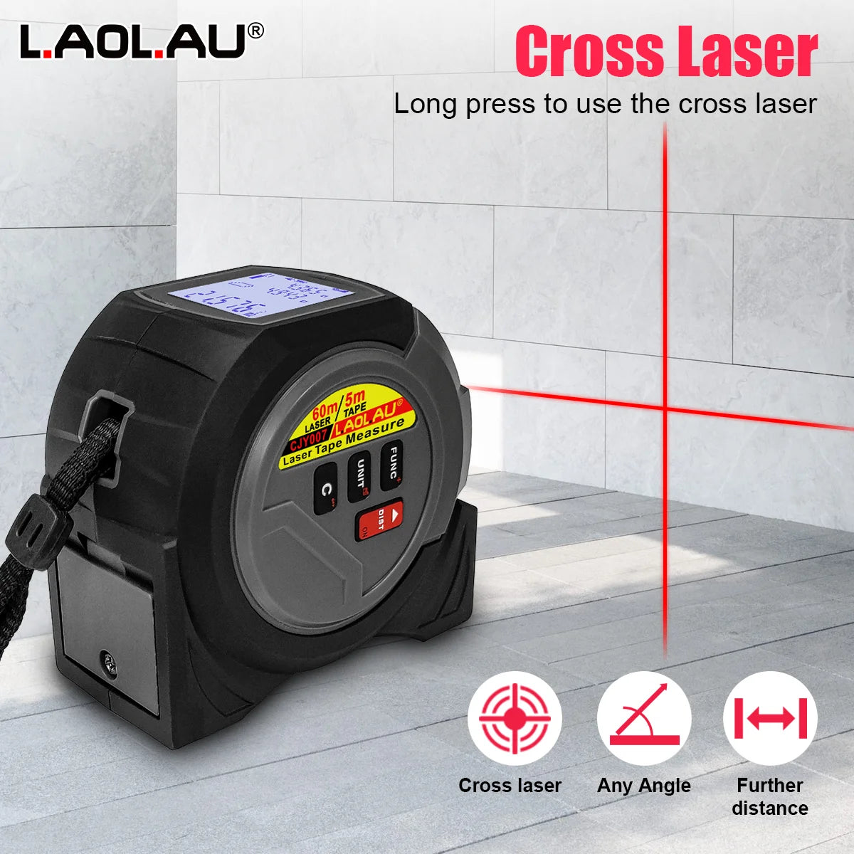 3-In-1 Laser Tape Measure