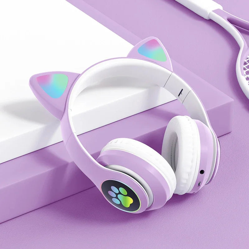 Cute Cat Ears Headphone