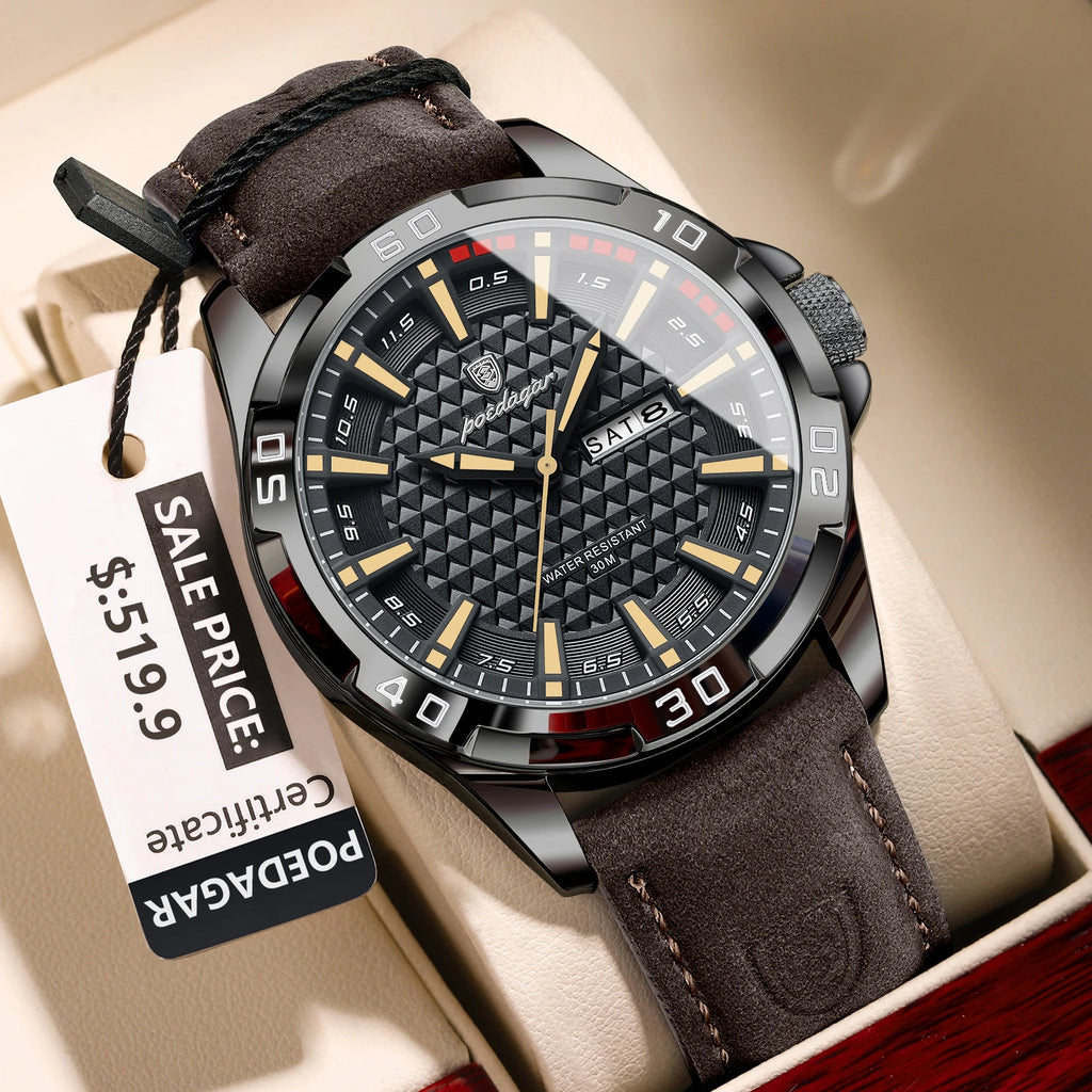 POEDAGAR Man Wristwatch