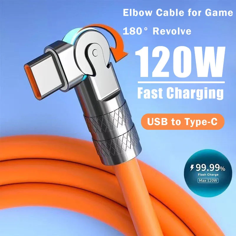 120W 7A Fast Charge USB Type C Cable