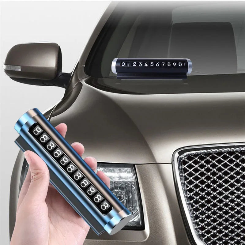 Metal Car Temporary Parking Card