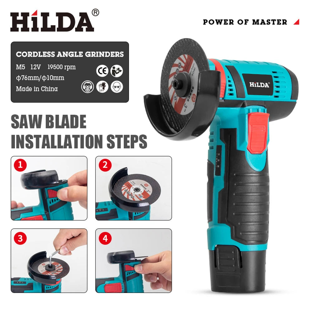 12V Brushed Angle Grinder