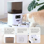 5L Double Bowls  Cat Feeder With Camera