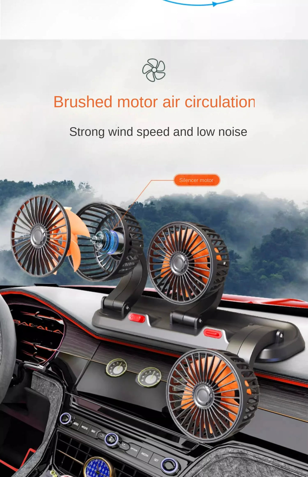 Car Fan 360° Adjustable
