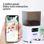 5L Double Bowls  Cat Feeder With Camera