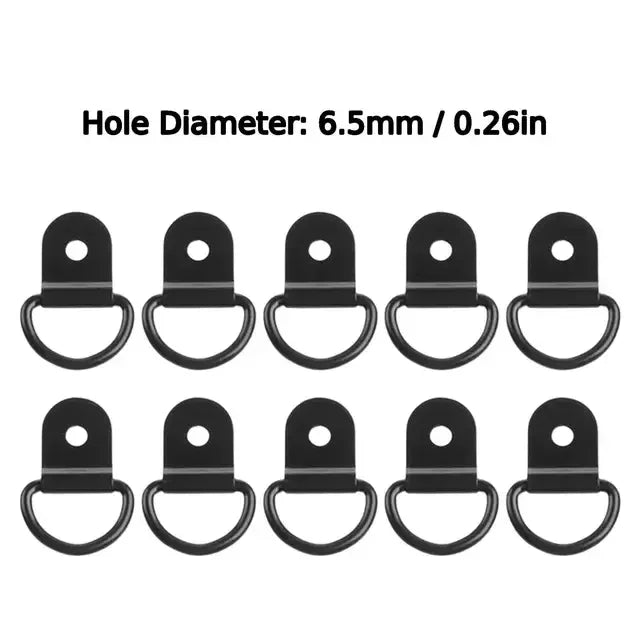10Pcs D Rings Tie
