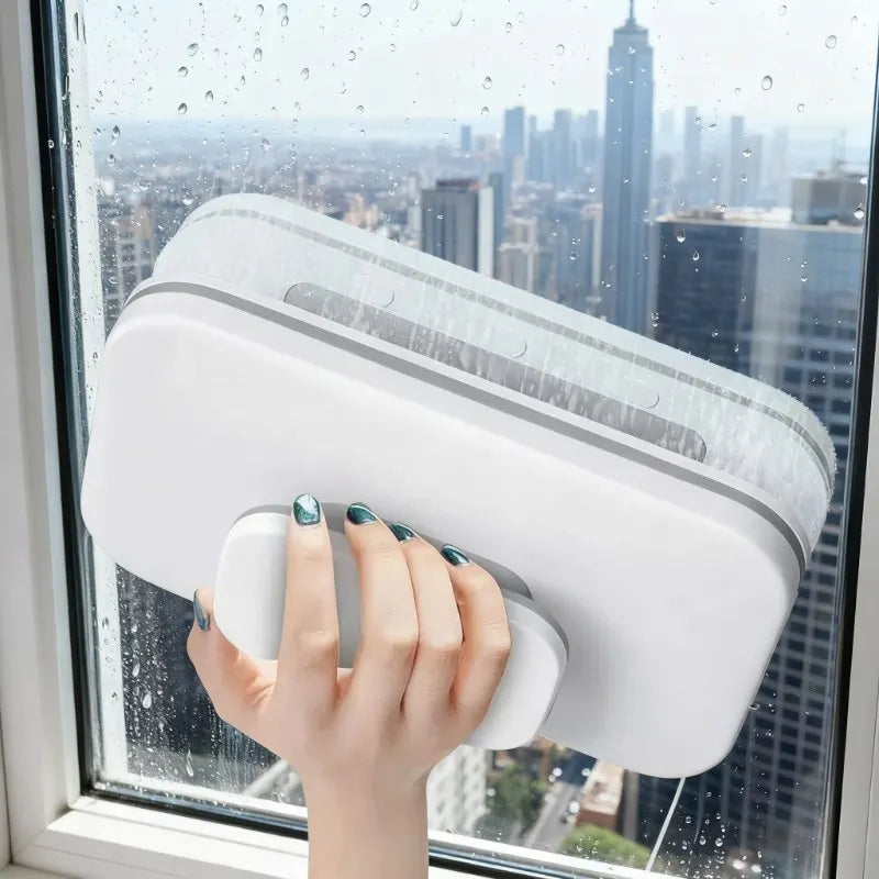 Glass cleaning magnetic brush