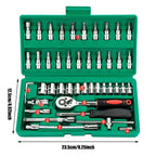 46pc Drive Socket Set Wrench