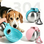 Dogs Drinking Bottle with Silicone Bowl
