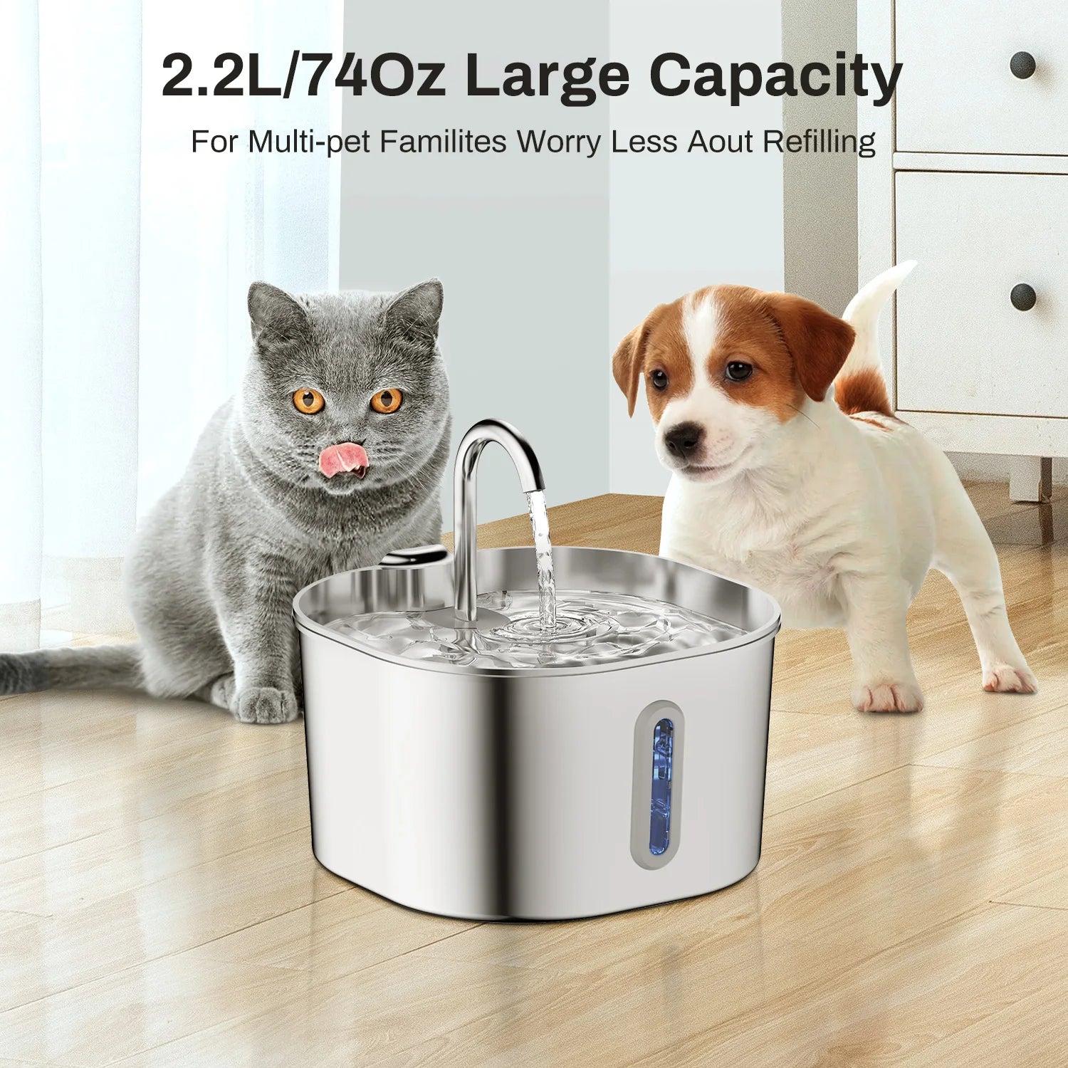 2.2L Automatic Cat Water Fountain