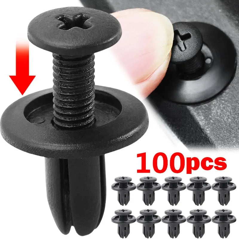 5/100pcs 8mm Plastic Rivets Fasteners Screw