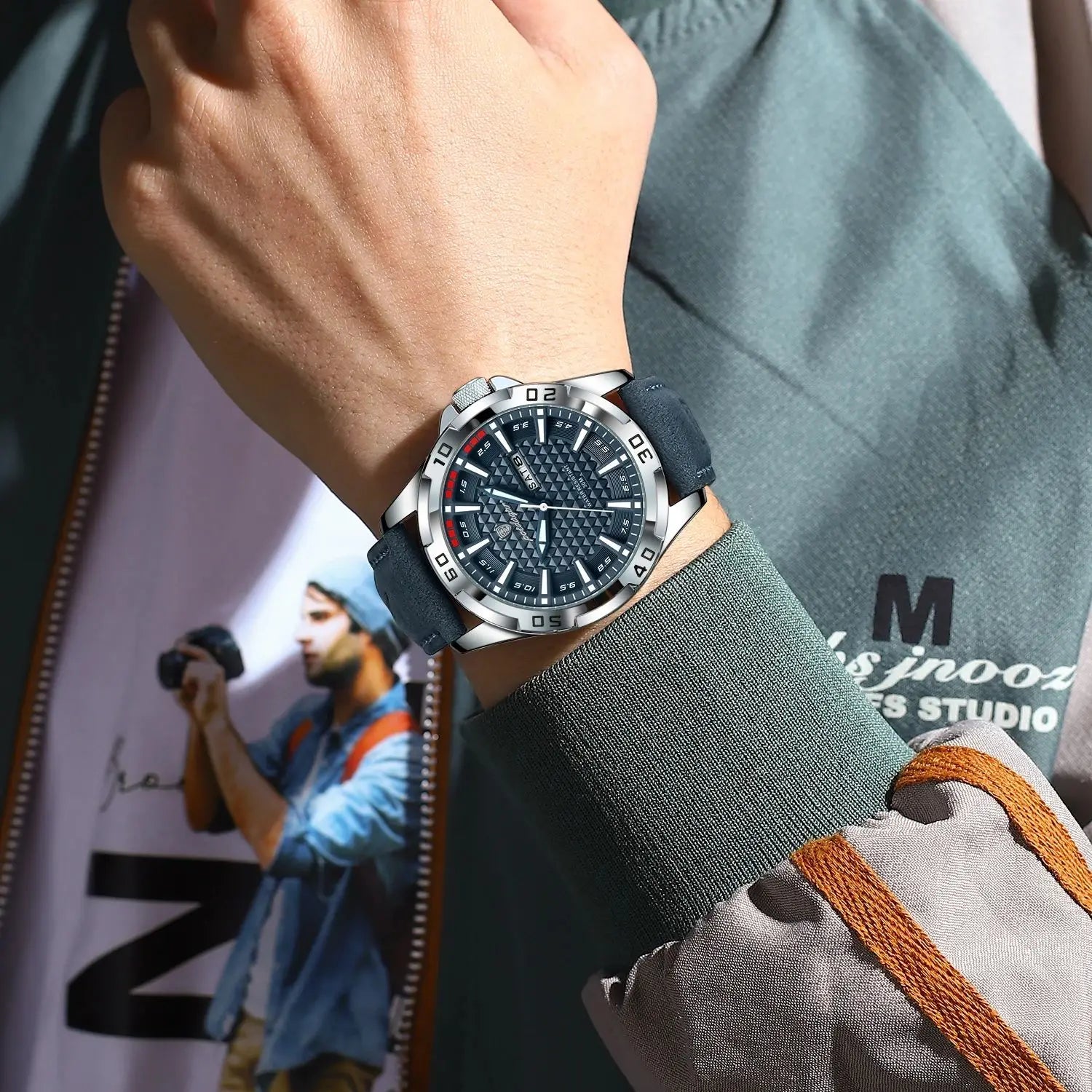 POEDAGAR Man Wristwatch