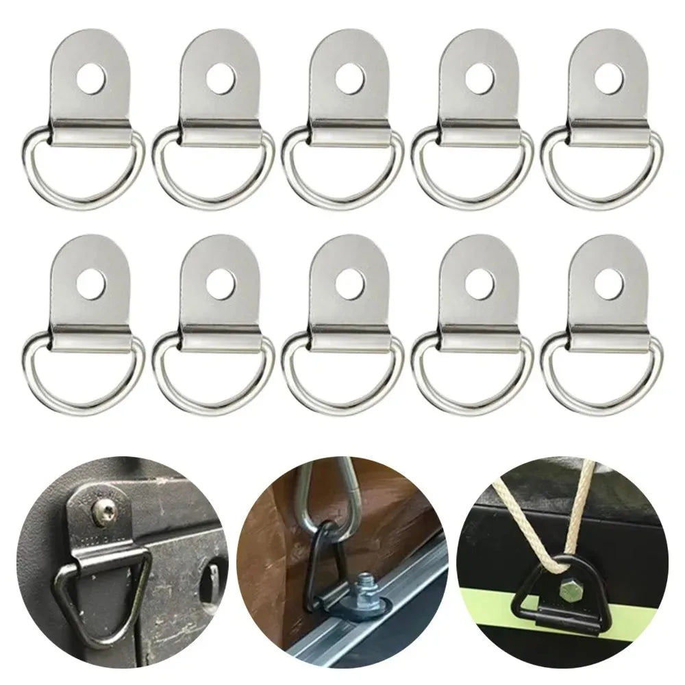 10Pcs D Rings Tie