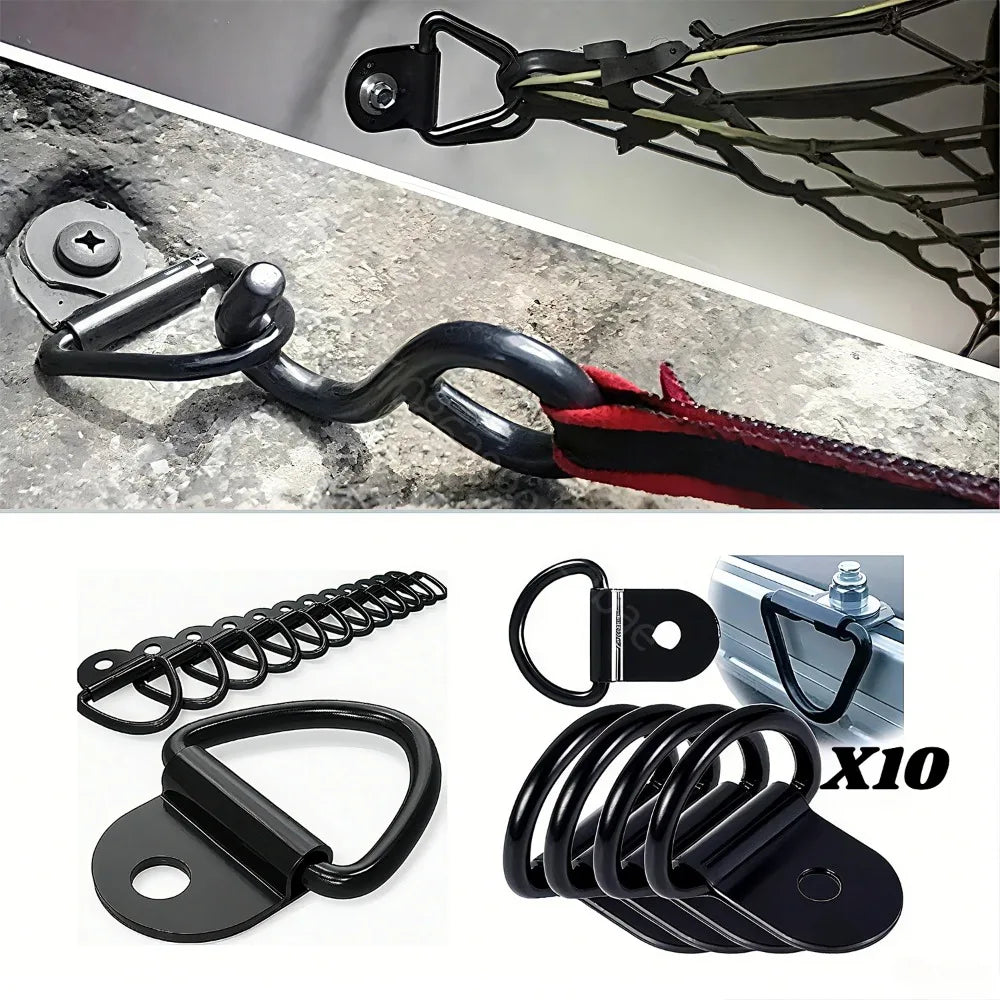 10Pcs D Rings Tie