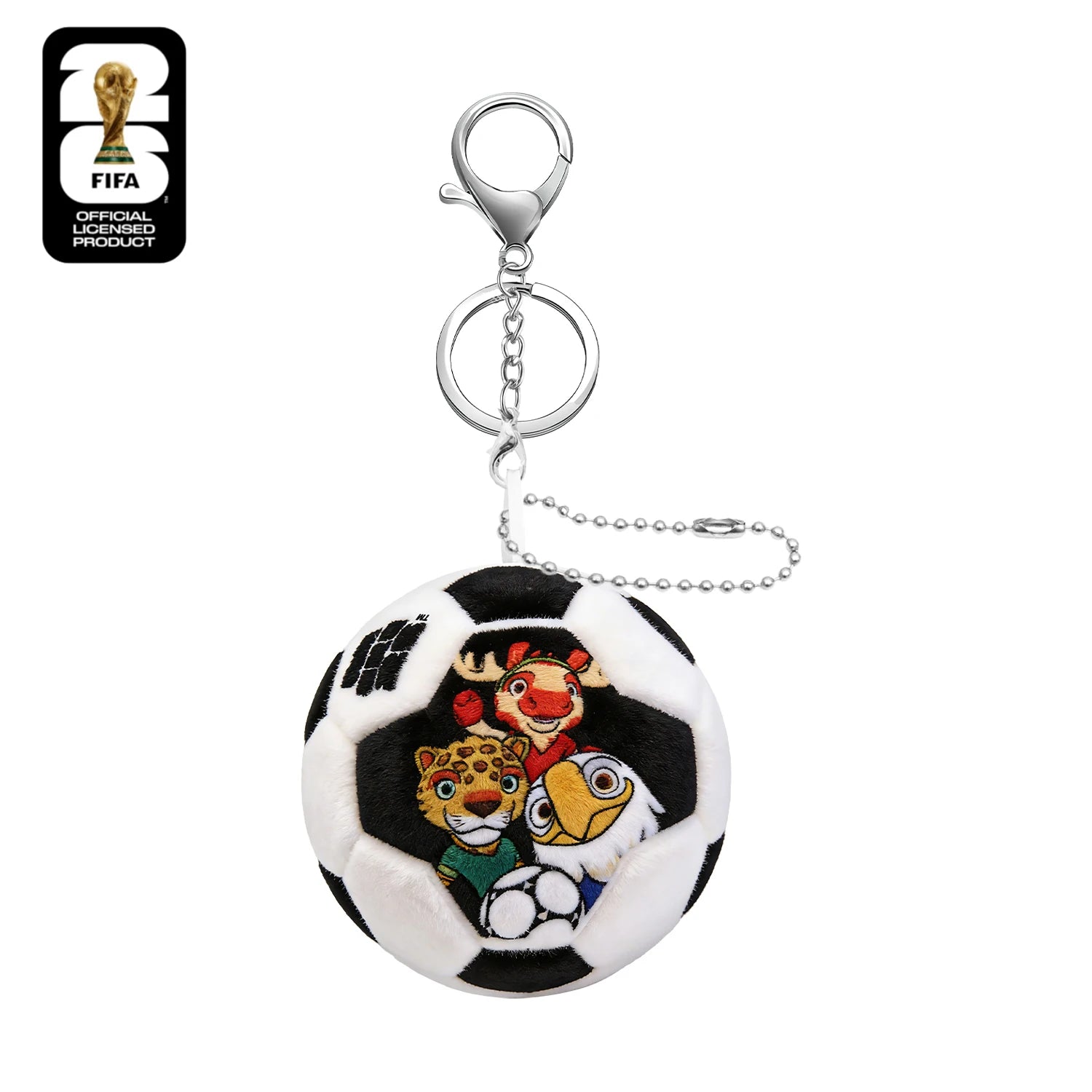 2026 FIFA World Cup Soccer Ball Plush Keychain
