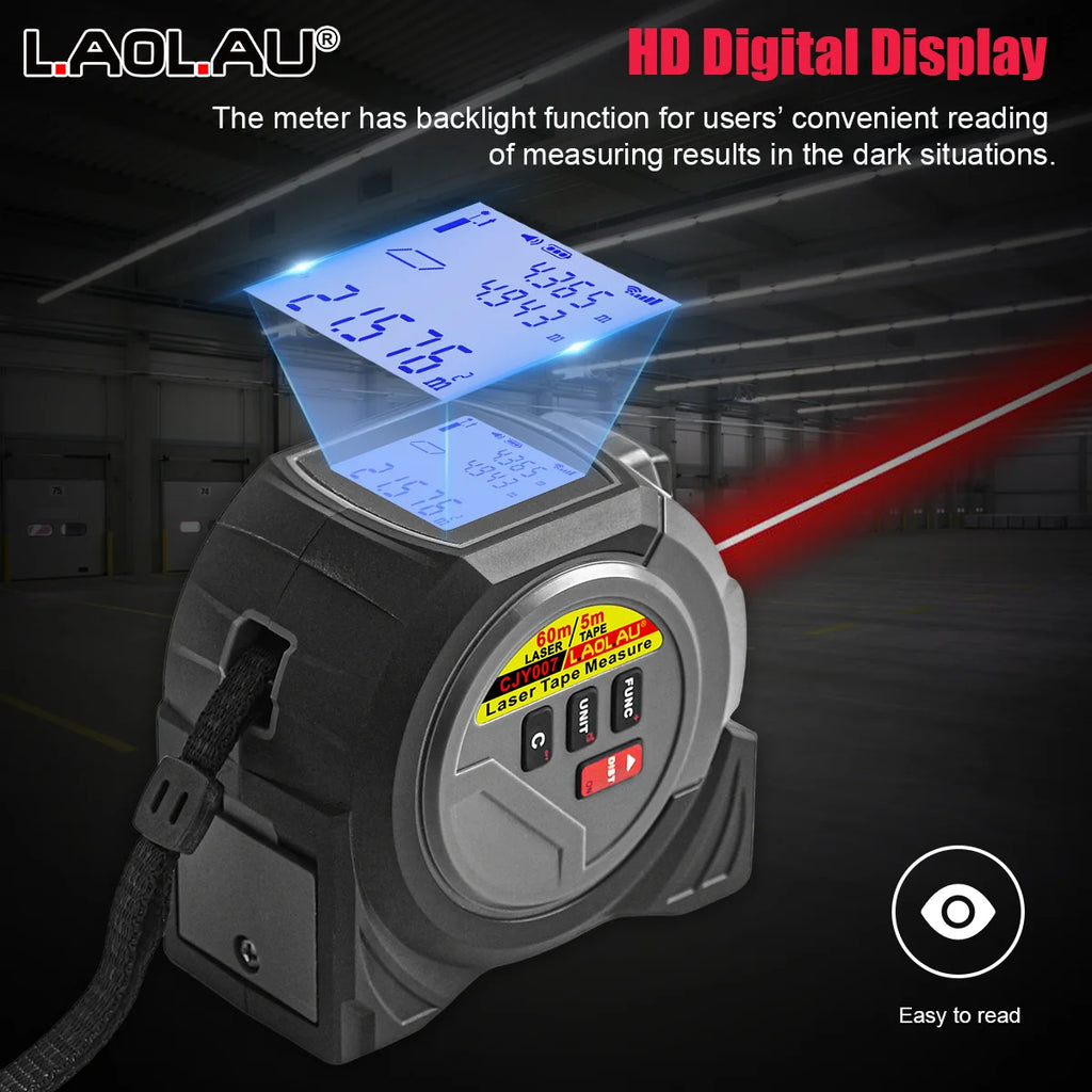 3-In-1 Laser Tape Measure