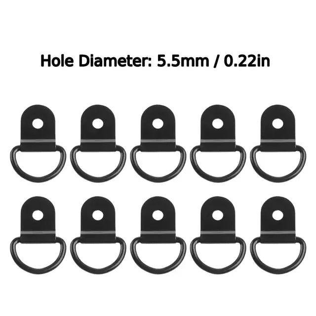 10Pcs D Rings Tie