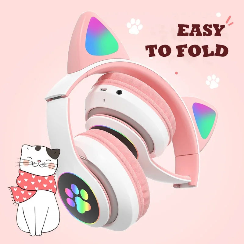 Cute Cat Ears Headphone