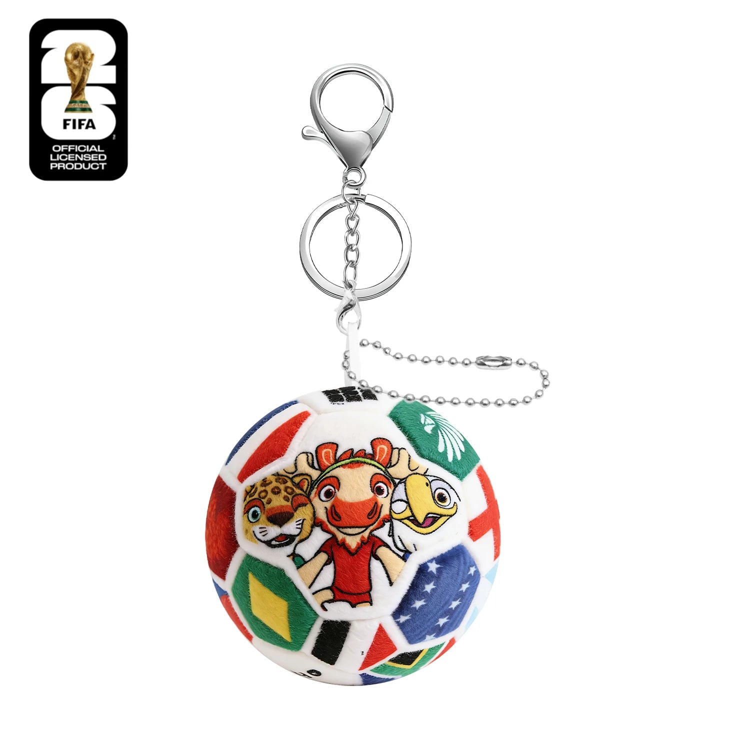2026 FIFA World Cup Soccer Ball Plush Keychain