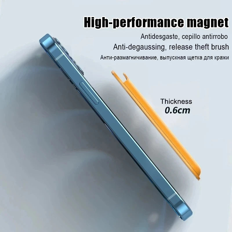 Magnetic Leather Wallet Case