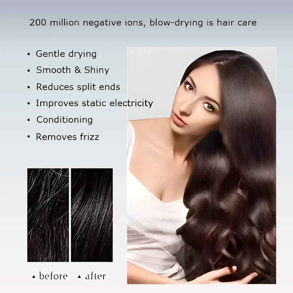 Negative ion hair dryer
