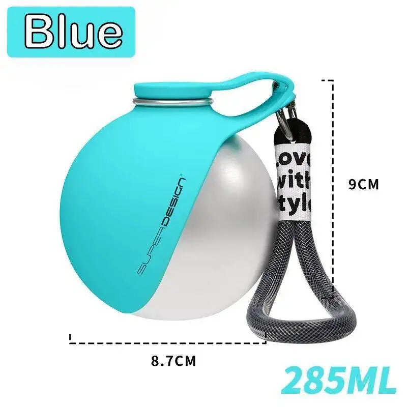 Dogs Drinking Bottle with Silicone Bowl