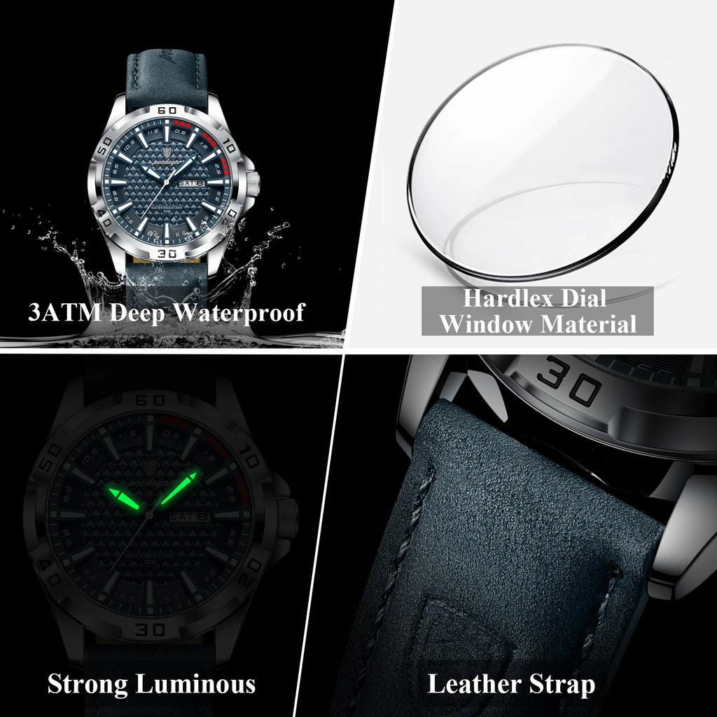 POEDAGAR Man Wristwatch