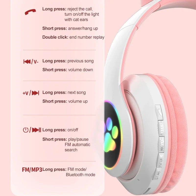 Cute Cat Ears Headphone