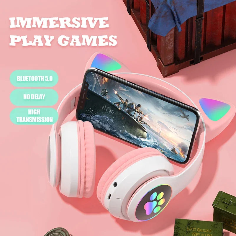 Cute Cat Ears Headphone