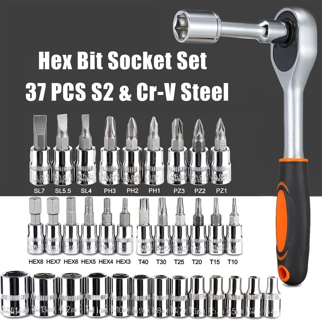 46pc Drive Socket Set Wrench