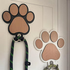 Paw Print Wooden Dog Leash Hanger
