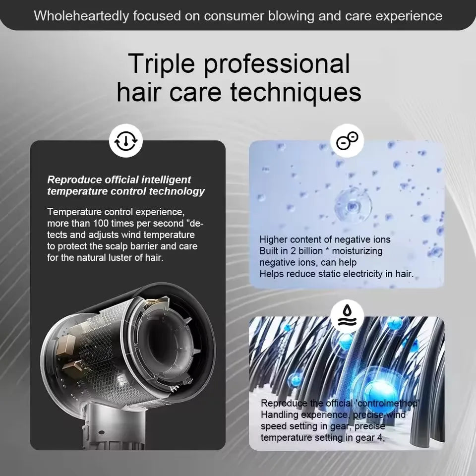 Negative ion hair dryer