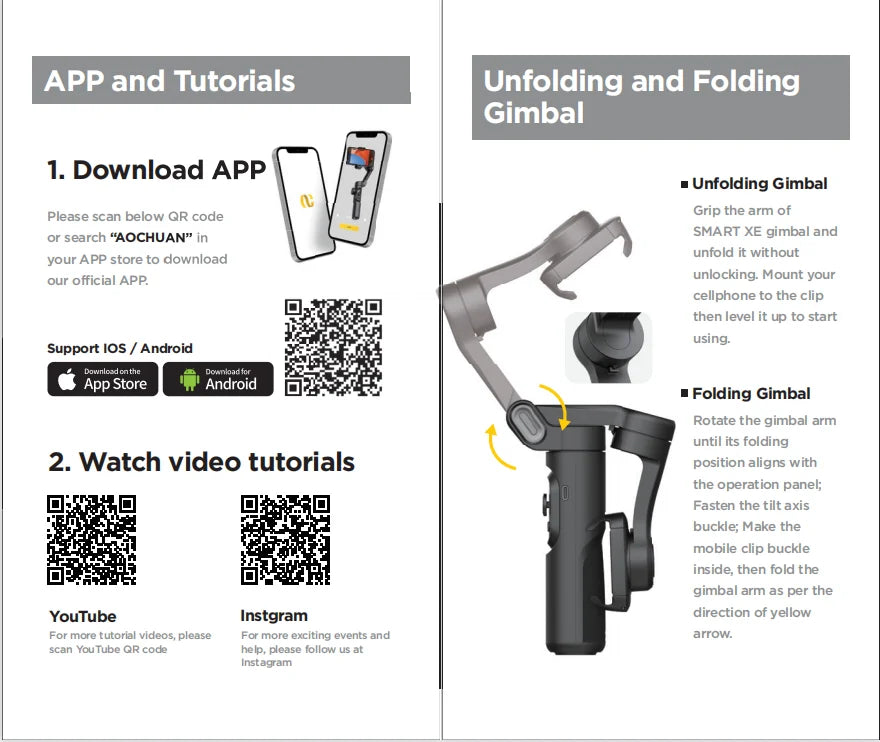 AOCHUAN 3-Axis Handheld Gimbal