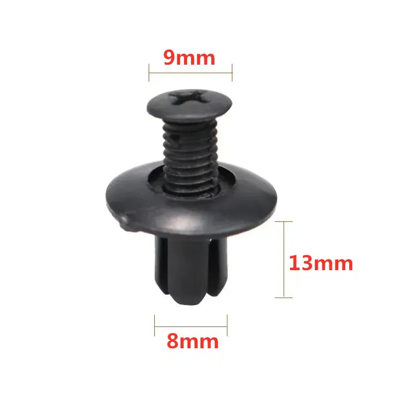 5/100pcs 8mm Plastic Rivets Fasteners Screw